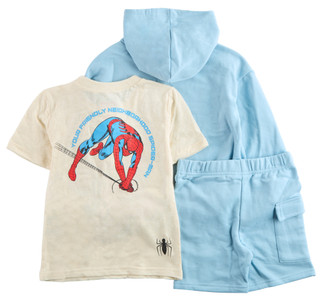 Thumbnail 2: Marvel Marvel Little Boys 3 Pc Spider-Man Hoodie Set 
