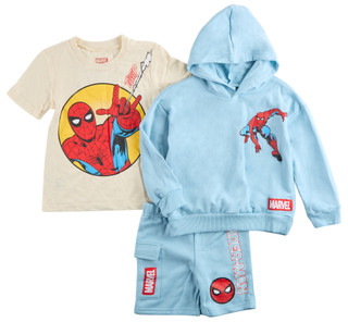 Thumbnail 1: Marvel Marvel Little Boys 3 Pc Spider-Man Hoodie Set 