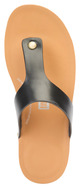 Thumbnail 3: Fitflop Fitflop Womens iQushion Leather Toe Post Sandals 
