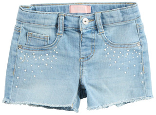 Thumbnail 1: Squeeze Squeeze Little Girls Pearl Denim Shorts 
