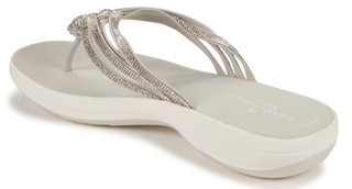 Thumbnail 4: Clarks Clarks Womens Cloudsteppers Breeze Gem Flip Flop Sandals 