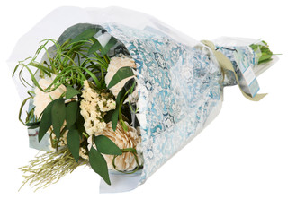 Thumbnail 2: . Naturally Silk Cream Bloom Spring Bouquet 