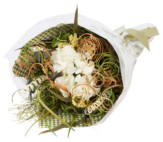 Thumbnail 3: . Naturally Silk Cream Blossom Spring Bouquet 