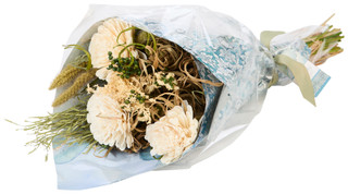 Thumbnail 2: . Naturally Silk Ivory Bloom Spring Bouquet 