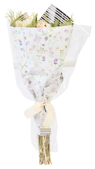 Thumbnail 1: . Naturally Silk Cream Blossom Spring Bouquet 