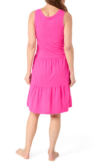 Thumbnail 2: Hue Hue Womens Sleeveless Solid Tiered Lounge Sleep Nightgown 