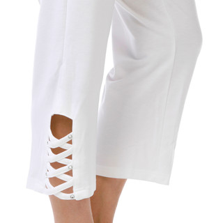 Thumbnail 3: Onque Onque Womens Solid Lattice Trim Capris 