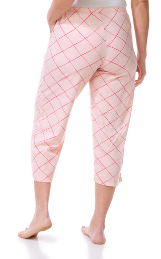 Thumbnail 3: Hue Hue Womens Windowpane Heart Knit Pajama Capris 