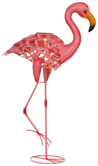 Thumbnail 1: Coastal Home Coastal Home 27 in Solar Metal Flamingo Garden Figurine 
