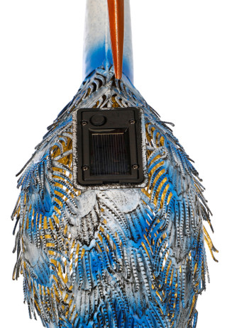 Thumbnail 2: Coastal Home Coastal Home 34 in Solar Metal Heron Garden Figurine Decor 