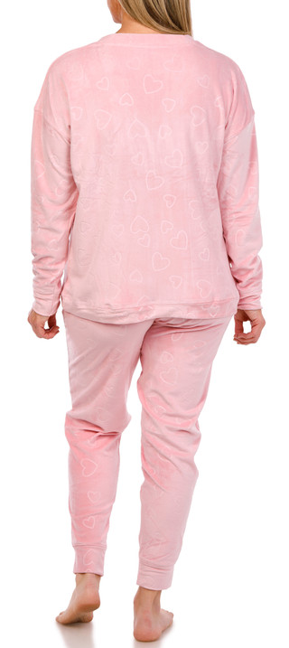 Thumbnail 2: JACLYN Jaclyn Womens Long Sleeve 2 Pc Velour Pajama Set 