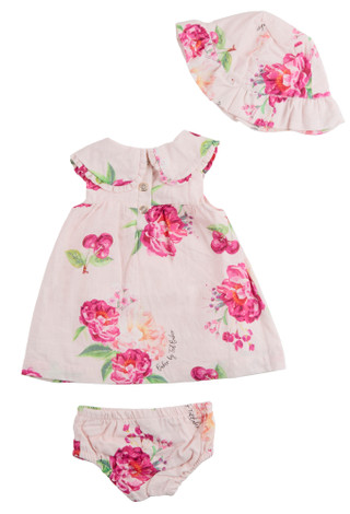 Thumbnail 2: TED BAKER Ted Baker Baby Girls 3 Pc Short Sleeve Woven Floral Dress 