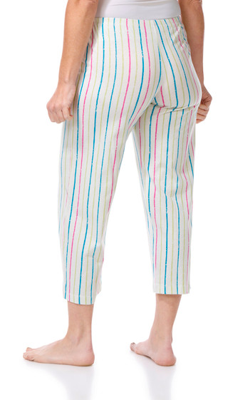 Thumbnail 2: Hue Hue Womens Well Worn Stripe Pajama Capris 