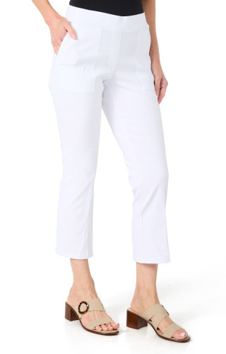 Thumbnail 1: Love Scarlett Love Scarlett Petite Crochet Trim Kick Flare Ankle Pants 