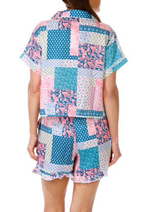 Thumbnail 3: SIMPLY SOUTHERN Simply Southern Womens 2 Pc Quilt Satin Pajama Set 