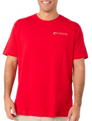 Thumbnail 1: COSTA Costa Mens Short Sleeve Americana Shark Flag T-Shirt 