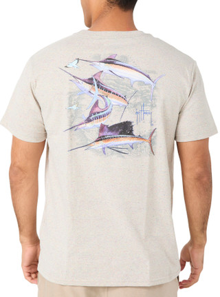 Thumbnail 2: Guy Harvey Guy Harvey Mens Short Sleeve Bill Collector Knit T-Shirt 