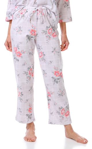 Thumbnail 2: Carole Hochman Carole Hochman Petite 3/4 Sleeve 2 Pc Floral Pajama Set 