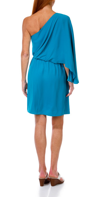 Thumbnail 2: Trina Turk Trina Turk Womens Amal One-Shoulder Blouson Sheath Dress 