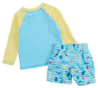 Thumbnail 2: Floatimini Floatimini Toddler Boys 2 Pc Sea Creature Swimsuit 