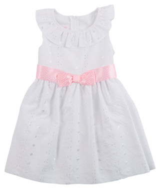Thumbnail 1: Bonnie Jean Bonnie Jean Toddler Girl Solid Sleeveless Eyelet Dress 