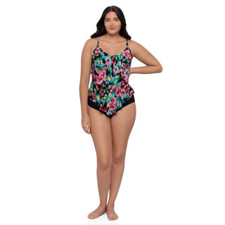 Thumbnail 4: Trimshaper Trimshaper Womens Ronnie Blooming Beauty Tankini Swim Top 