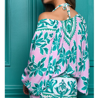 Thumbnail 2: La Blanca La Blanca Womens Opulent Front Tie Kimono Cover-up 