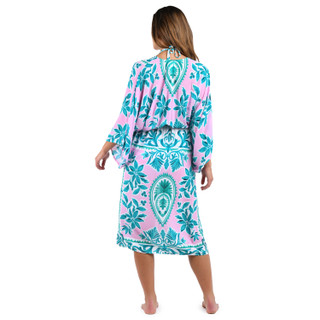 Thumbnail 3: La Blanca La Blanca Womens Opulent Front Tie Kimono Cover-up 
