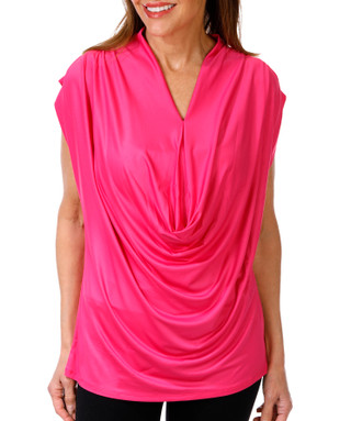 Thumbnail 1: ZAC AND RACHEL Zac and Rachel Womens Sleeveless Solid Drape Neck Tank 