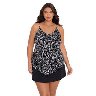 Thumbnail 2: Trimshaper Trimshaper Plus Rachel Funfetti Tankini Swim Top 