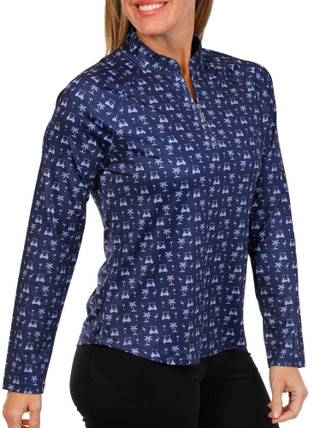 Thumbnail 4: Coral Bay Golf Coral Bay Golf Petite Active 1/4 Zip Mandarin Relax Jacket 