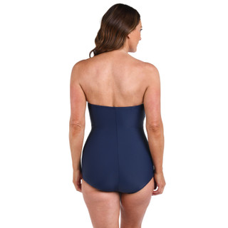 Thumbnail 2: Maxine of Hollywood Maxine of Hollywood Womens Solid Bandeau Girl Leg One Piece 