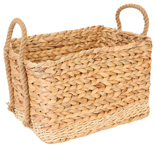 Thumbnail 1: Straw Studios Straw Studios 16 in Twist Weave Storage Handle Basket 