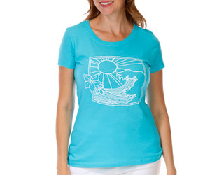 Thumbnail 1: REEL LEGENDS Reel Legends Womens Sun Wave Graphic Tee 