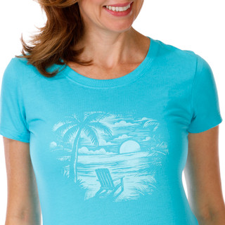 Thumbnail 2: REEL LEGENDS Reel Legends Womens Beach Chair Graphic Tee 