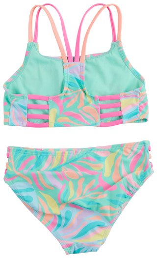 Thumbnail 2: Breaking Waves Breaking Waves Big Girls 2 Pc Tropical Splash Bikini Set 