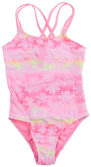 Thumbnail 1: Breaking Waves Breaking Waves Big Girls One Piece Sunset Palms Swimsuit 