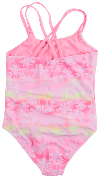 Thumbnail 2: Breaking Waves Breaking Waves Big Girls One Piece Sunset Palms Swimsuit 