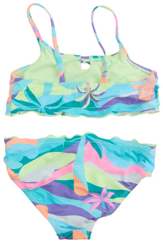 Thumbnail 2: Breaking Waves Breaking Waves Big Girls 2 Pc Tropical Scallop Bikini Set 