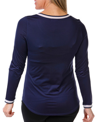 Thumbnail 4: Golftini Golftini Womens Active Long Sleeve Mesh Trim Top 