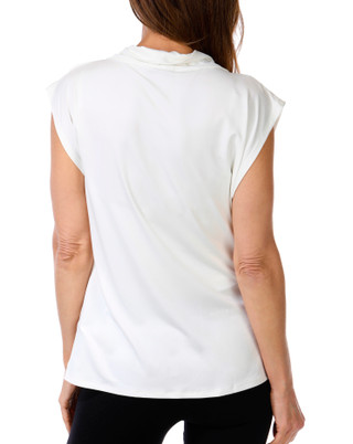 Thumbnail 2: LINEA DONNA Linea Donna Womens Sleeveless Solid Drape Neck Tank 