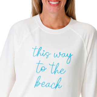Thumbnail 3: Philosophy Philosophy Womens Long Sleeve Beach Emboidered Sweatshirt 