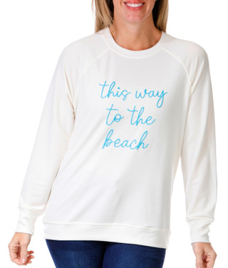 Thumbnail 1: Philosophy Philosophy Womens Long Sleeve Beach Emboidered Sweatshirt 