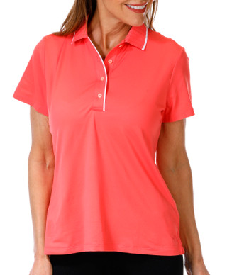 Thumbnail 1: Puma Golf Puma Golf Womens Short Sleeve Solid Pique Accent Polo Shirt 