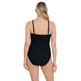 Thumbnail 4: Shape Solver Shape Solver Womens Stripe A Pose One Piece Swimsuit 