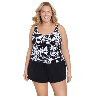 Thumbnail 3: Shape Solver Shape Solver Plus Nightshade Blouson One Piece Swimdress 