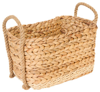 Thumbnail 1: Straw Studios Straw Studios 14 in Twist Weave Storage Handle Basket 