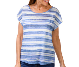 Thumbnail 1: SHOL Women's Stripe Print Top 