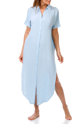 Thumbnail 1: Ravia Women's Solid Button-Down Swimsuit Coverup 