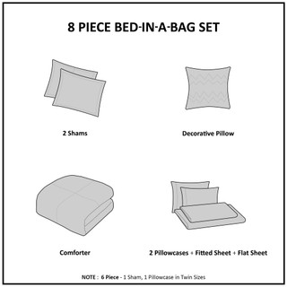 Thumbnail 69: Madison Park Madison Park Sofia Reversible Complete Bedding Set 